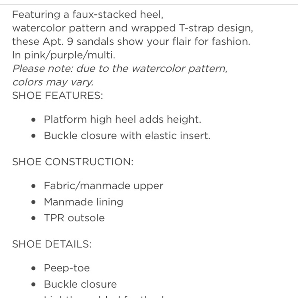 Apt. 9 Tie Dye Open Toe Platforms Heels - Picture 2 of 12